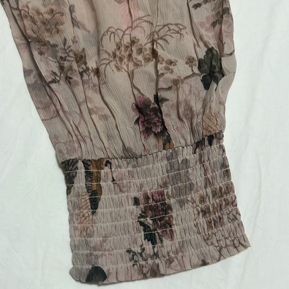 NEW All Saints Ari Peggy wrap floral mini dress size 12 - Picture 12 of 15